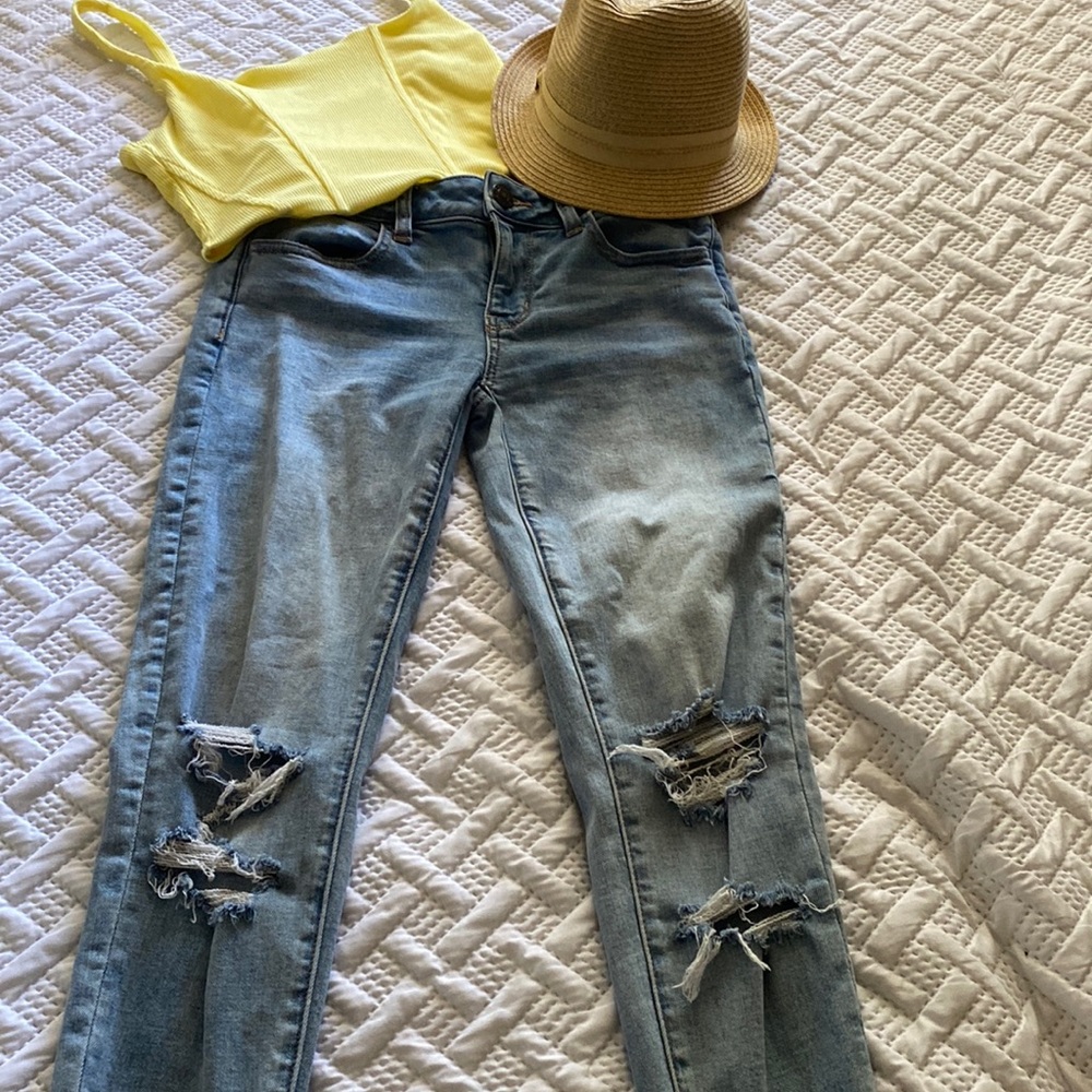American Eagle 0 short super stretch jeggings